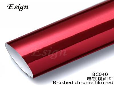 Brushed Chrome Film Red